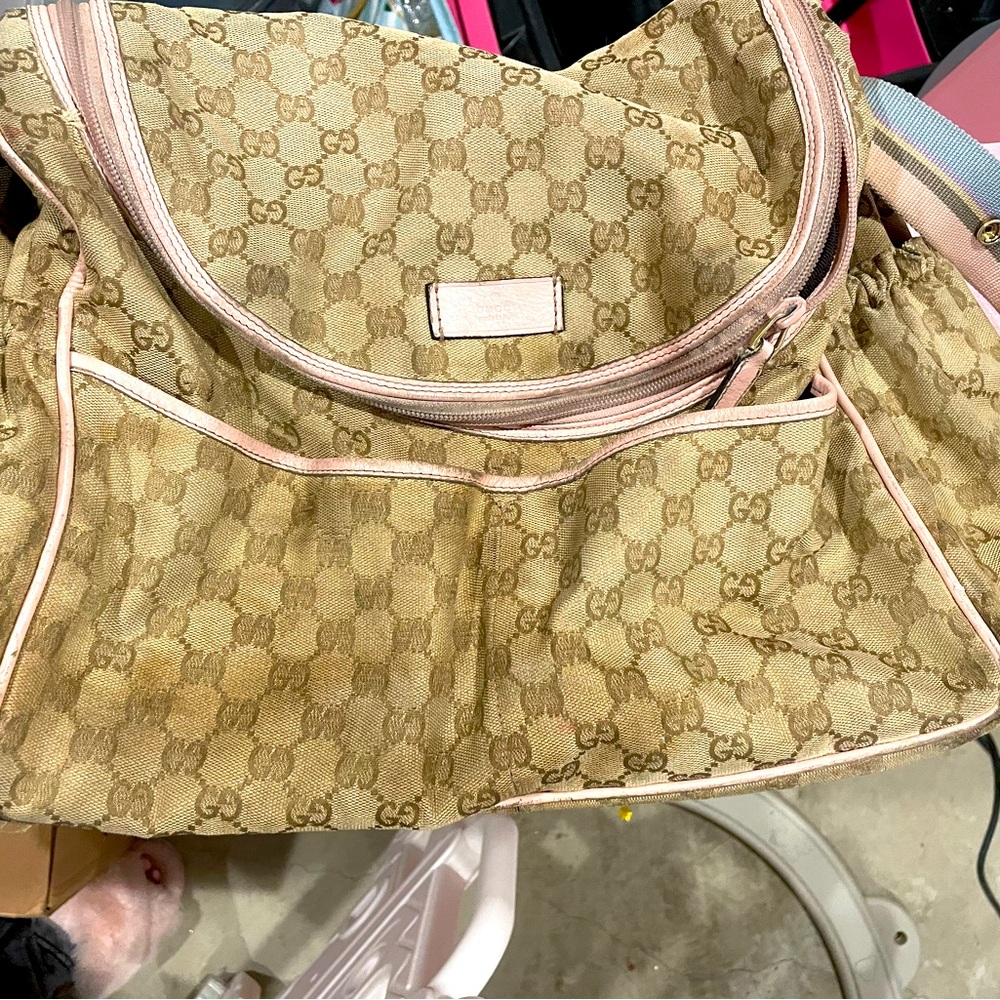 Tan and Pink girls Gucci bag (discontinued)